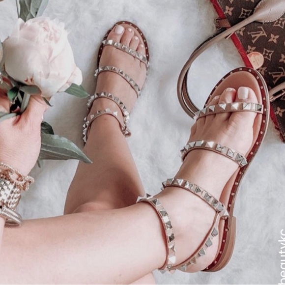 Steve Madden Nude studded stripy gladiator sandal - Picture 2 of 8